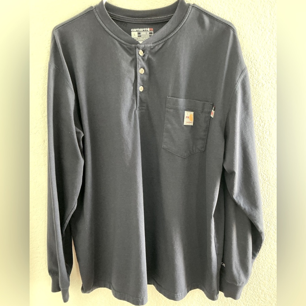 Carhartt Charcoal Gray FR Shirt (CAT2) Navy Blue